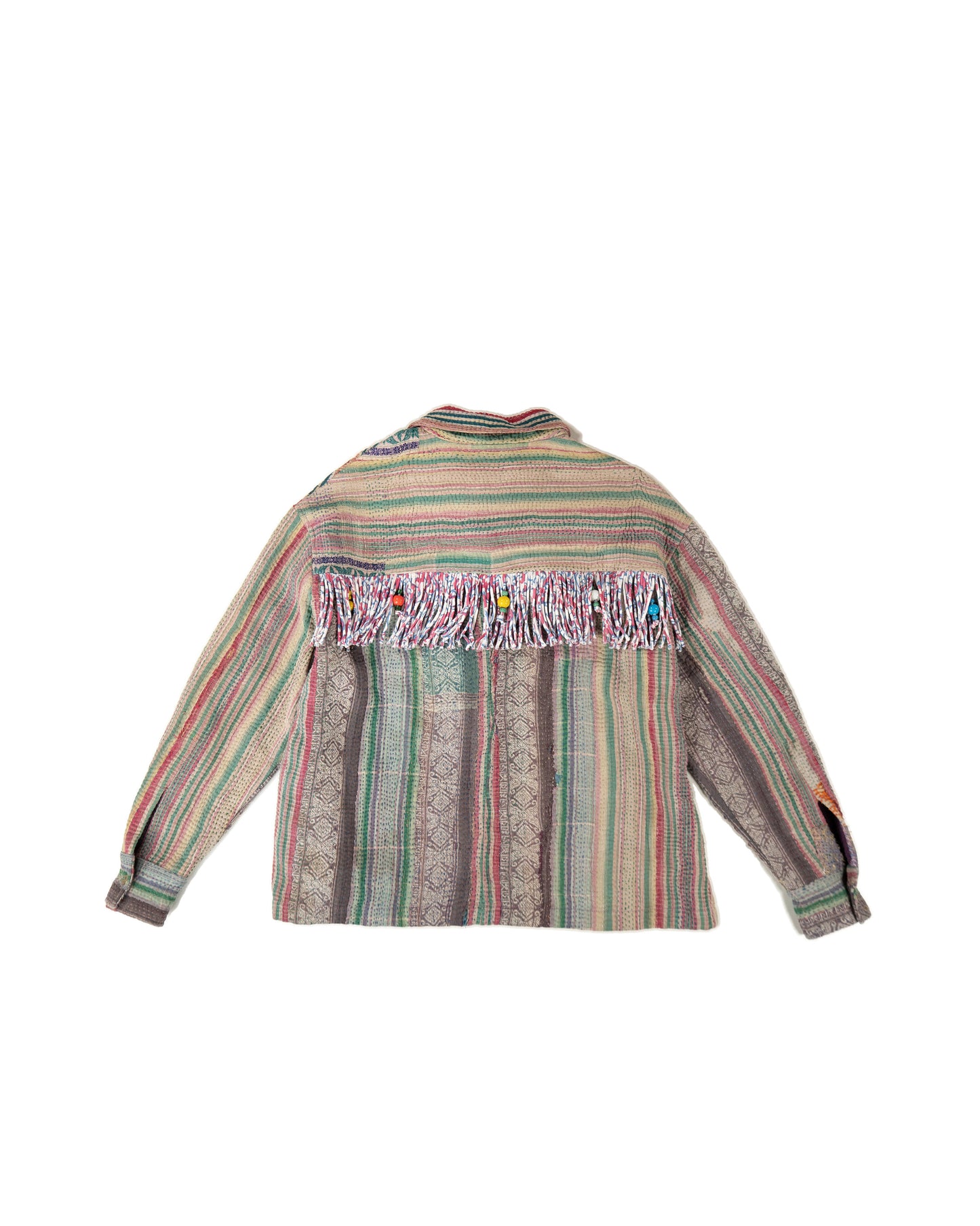 L'ÎLE BLEUE - VESTE KANTHA À FRANGE COULEUR 14