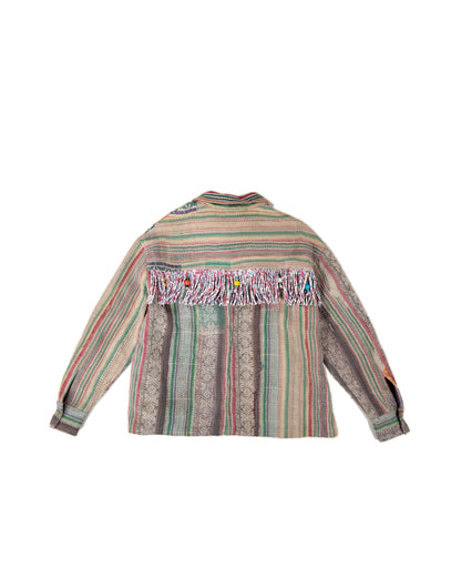 L'ÎLE BLEUE - VESTE KANTHA À FRANGE COULEUR 14