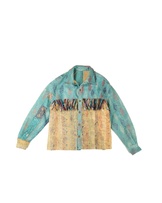 L'ÎLE BLEUE - VESTE KANTHA À FRANGE EMB COULEUR 2