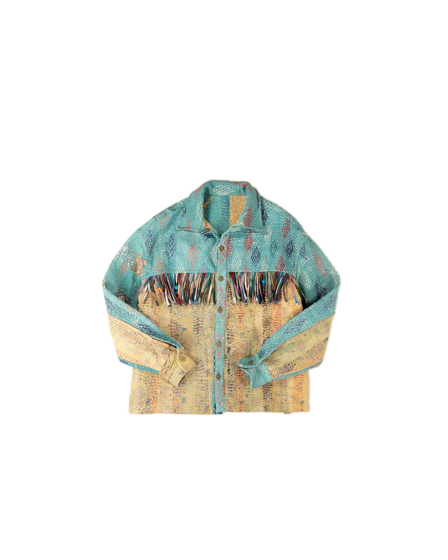 L'ÎLE BLEUE - VESTE KANTHA À FRANGE EMB COULEUR 2