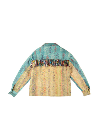 L'ÎLE BLEUE - VESTE KANTHA À FRANGE EMB COULEUR 2