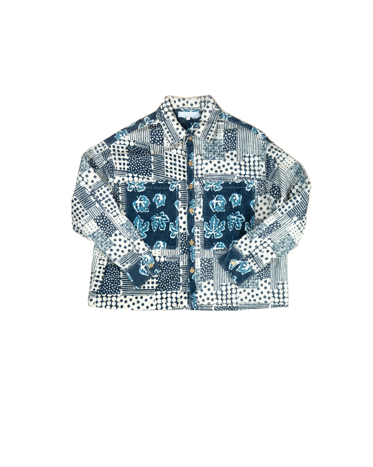 L'ÎLE BLEUE - VESTE CORDUROY PATCH BLEU