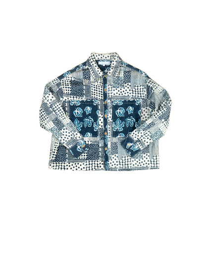 L'ÎLE BLEUE - VESTE CORDUROY PATCH BLEU