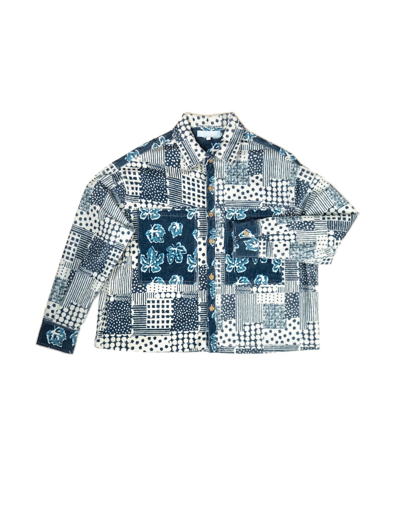 L'ÎLE BLEUE - VESTE CORDUROY PATCH BLEU