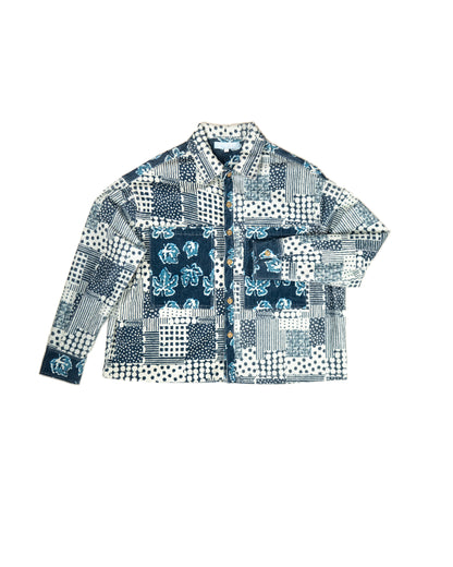 L'ÎLE BLEUE - VESTE CORDUROY PATCH BLEU