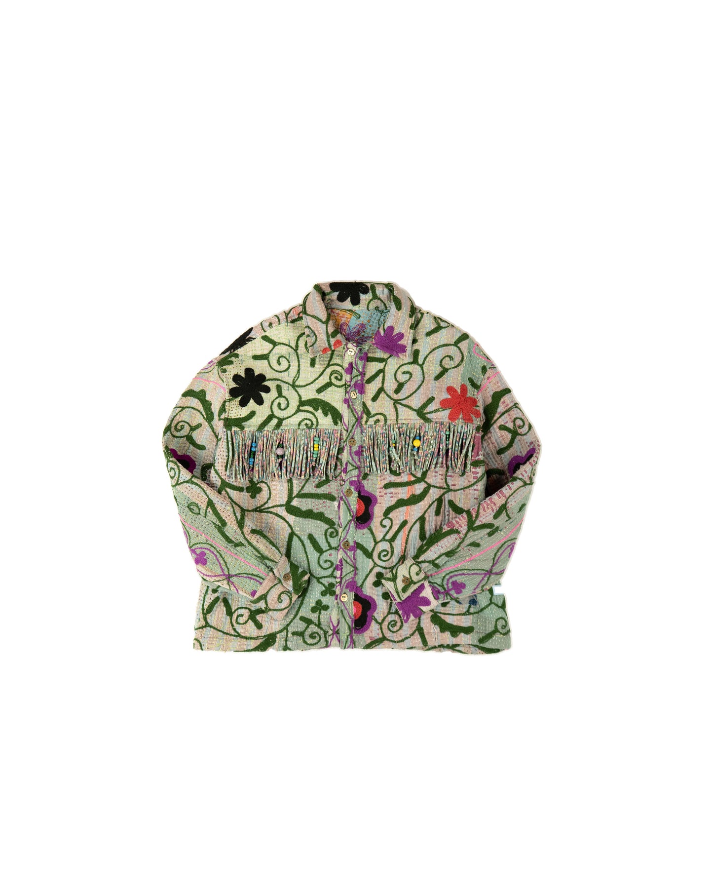 L'ÎLE BLEUE - VESTE KANTHA À FRANGES SUZANI COULEUR 2