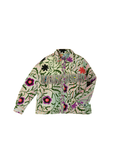 L'ÎLE BLEUE - VESTE KANTHA À FRANGES SUZANI COULEUR 2