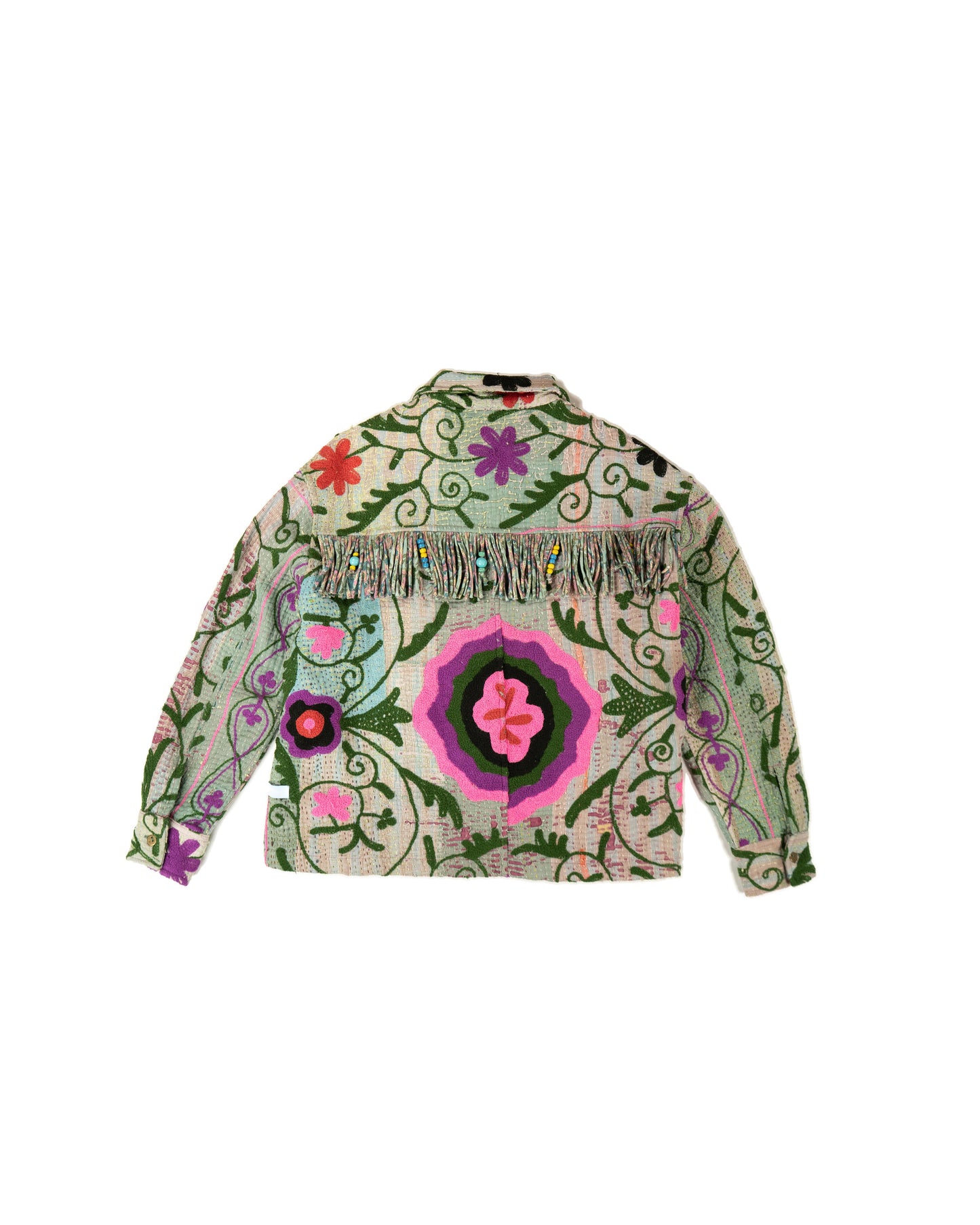 L'ÎLE BLEUE - VESTE KANTHA À FRANGES SUZANI COULEUR 2