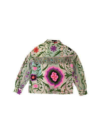 L'ÎLE BLEUE - VESTE KANTHA À FRANGES SUZANI COULEUR 2