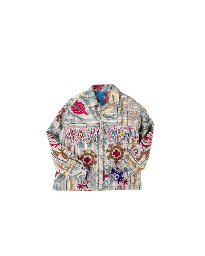 L'ÎLE BLEUE - VESTE KANTHA À FRANGES SUZANI COULEUR 10