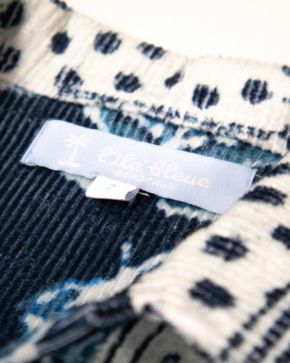 L'ÎLE BLEUE - VESTE CORDUROY PATCH BLEU