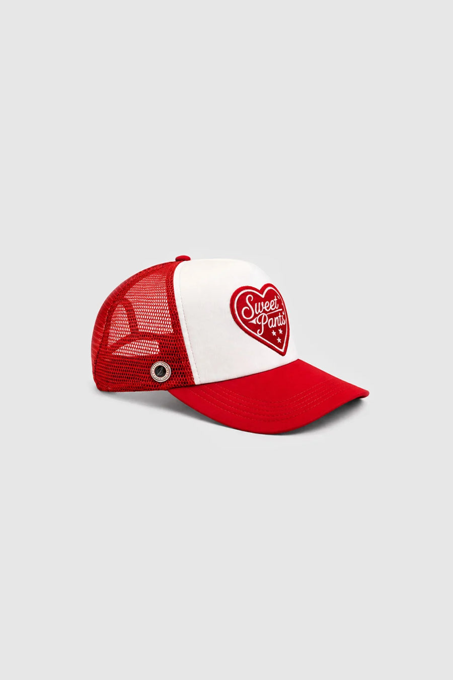 Casquette trucker Sweet Pants Heart Foam coloris karmin, vue de détail