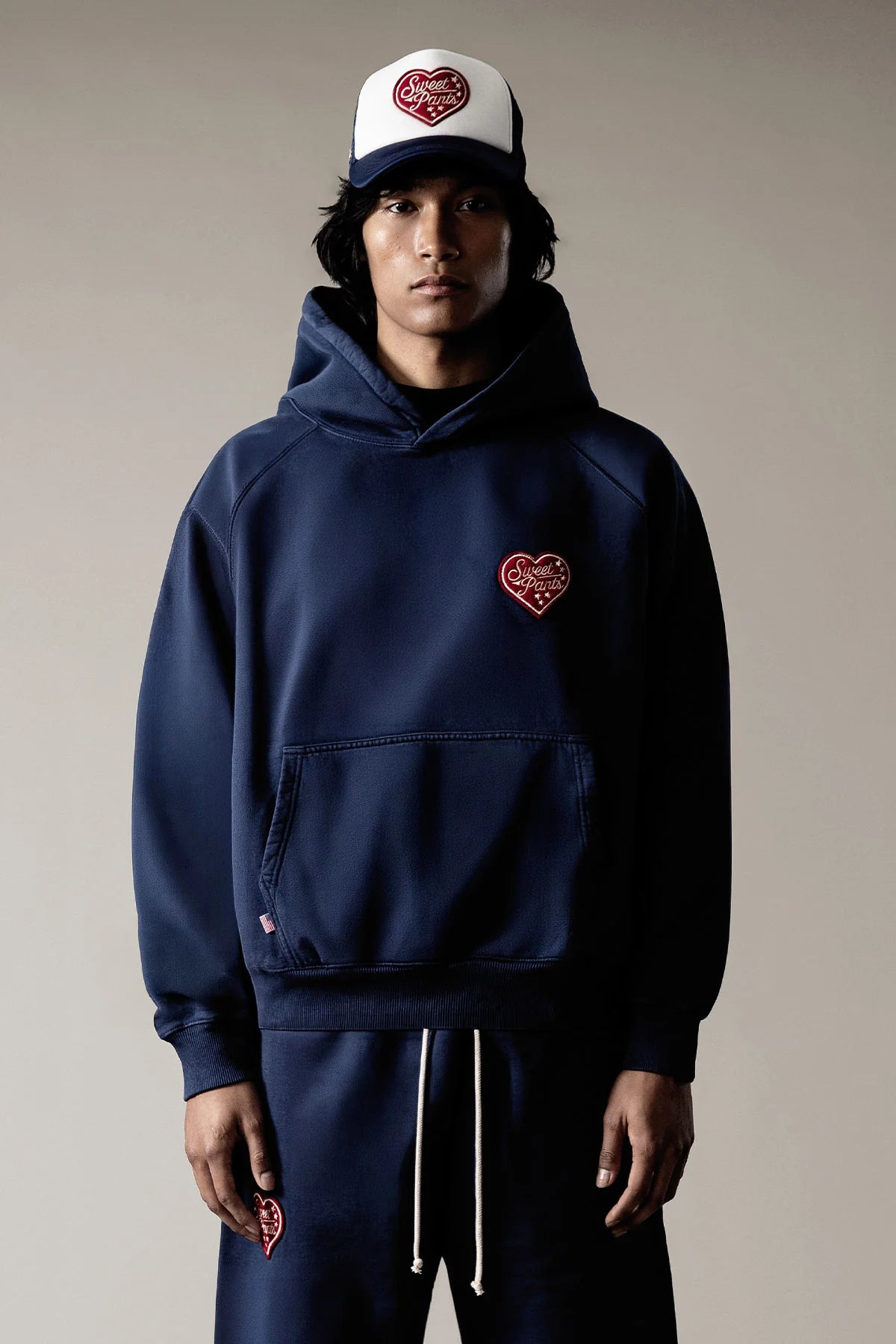 Sweat à capuche homme Sweet Pants Heritage coloris night, vue principale