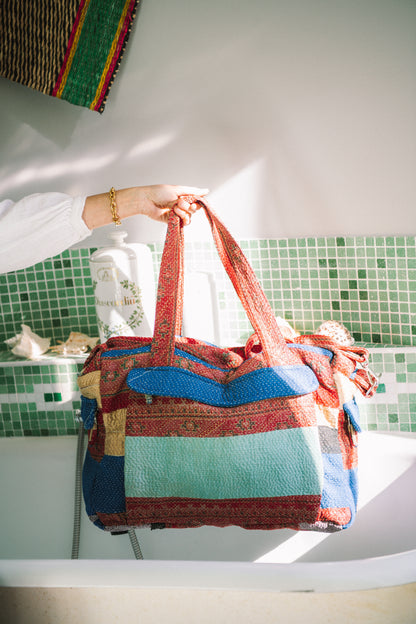 L'ÎLE BLEUE - Weekend Bag Kantha Patchwork