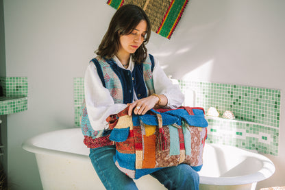 L'ÎLE BLEUE - Weekend Bag Kantha Patchwork