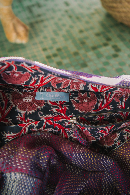 L'ÎLE BLEUE - Weekend Bag Kantha Purple