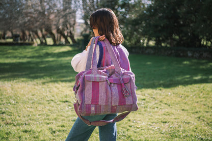 L'ÎLE BLEUE - Weekend Bag Kantha Purple