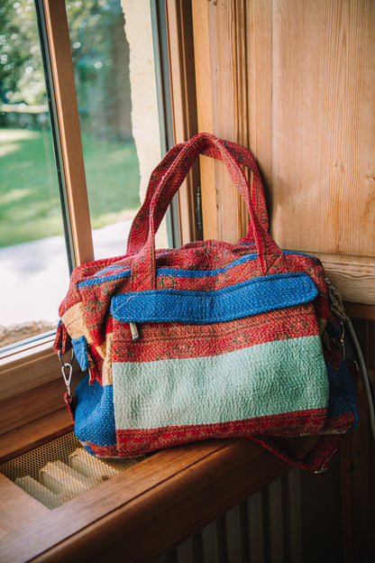 L'ÎLE BLEUE - Weekend Bag Kantha Patchwork