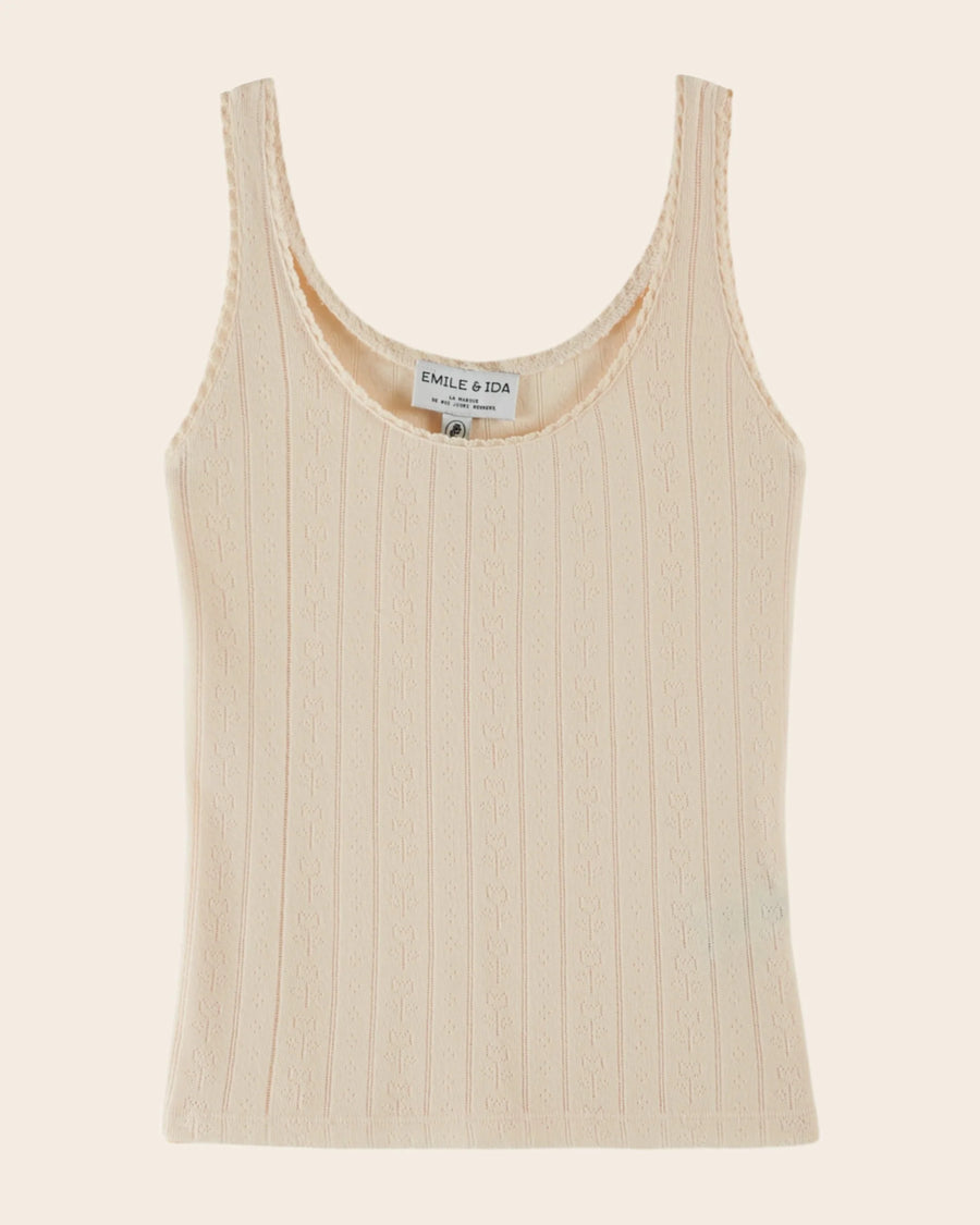 EMILE ET IDA - DÉBARDEUR FEMME MODAL DANSE CRÈME