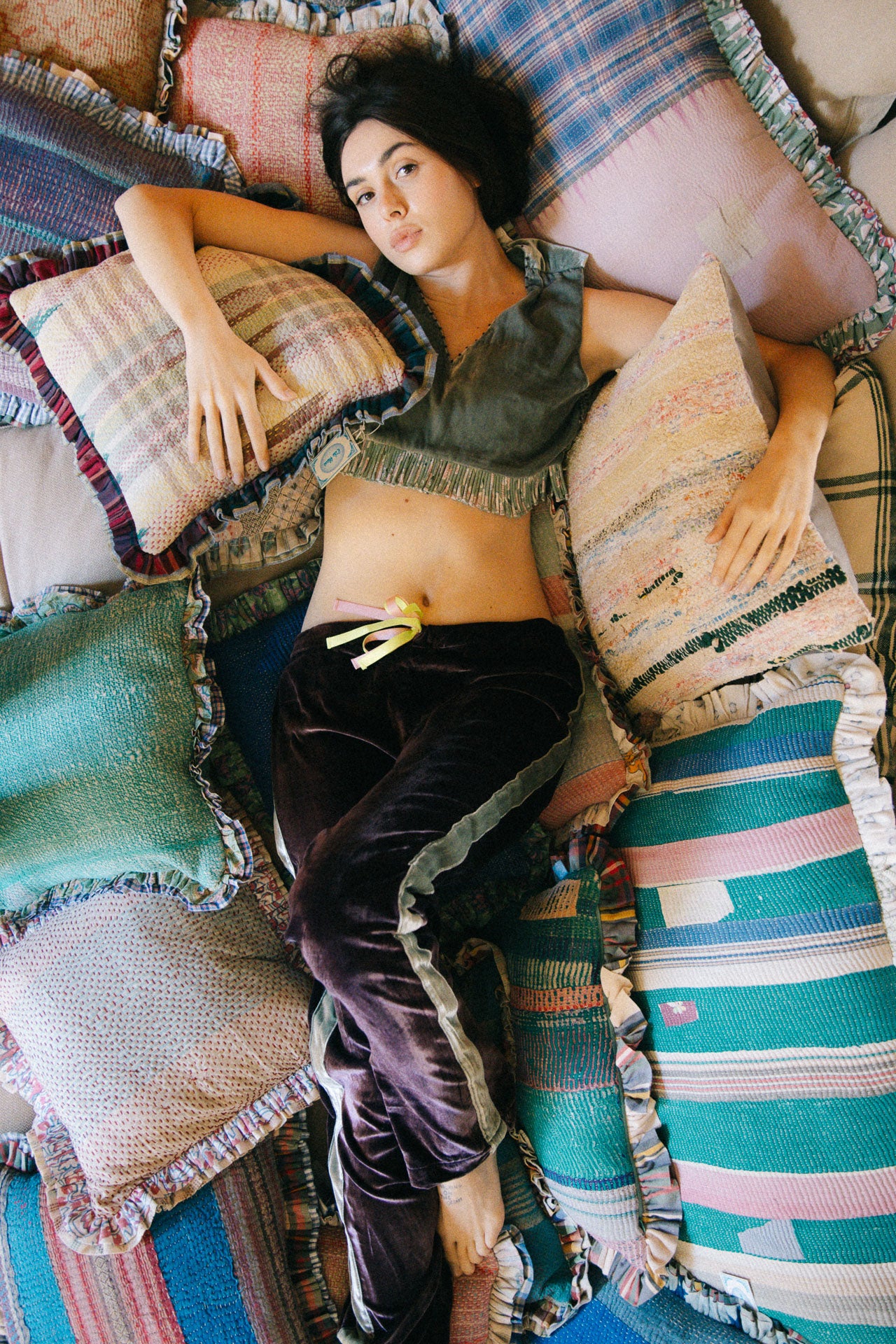 L'ÎLE BLEUE - PANTALON SAYANI VIOLET FONCÉ