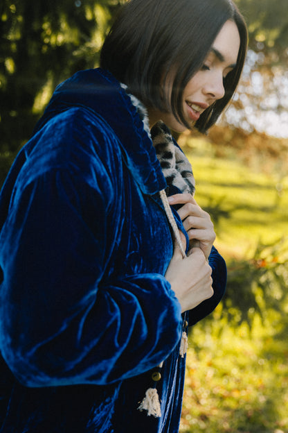 L'ÎLE BLEUE - MANTEAU MEENU silk velvet