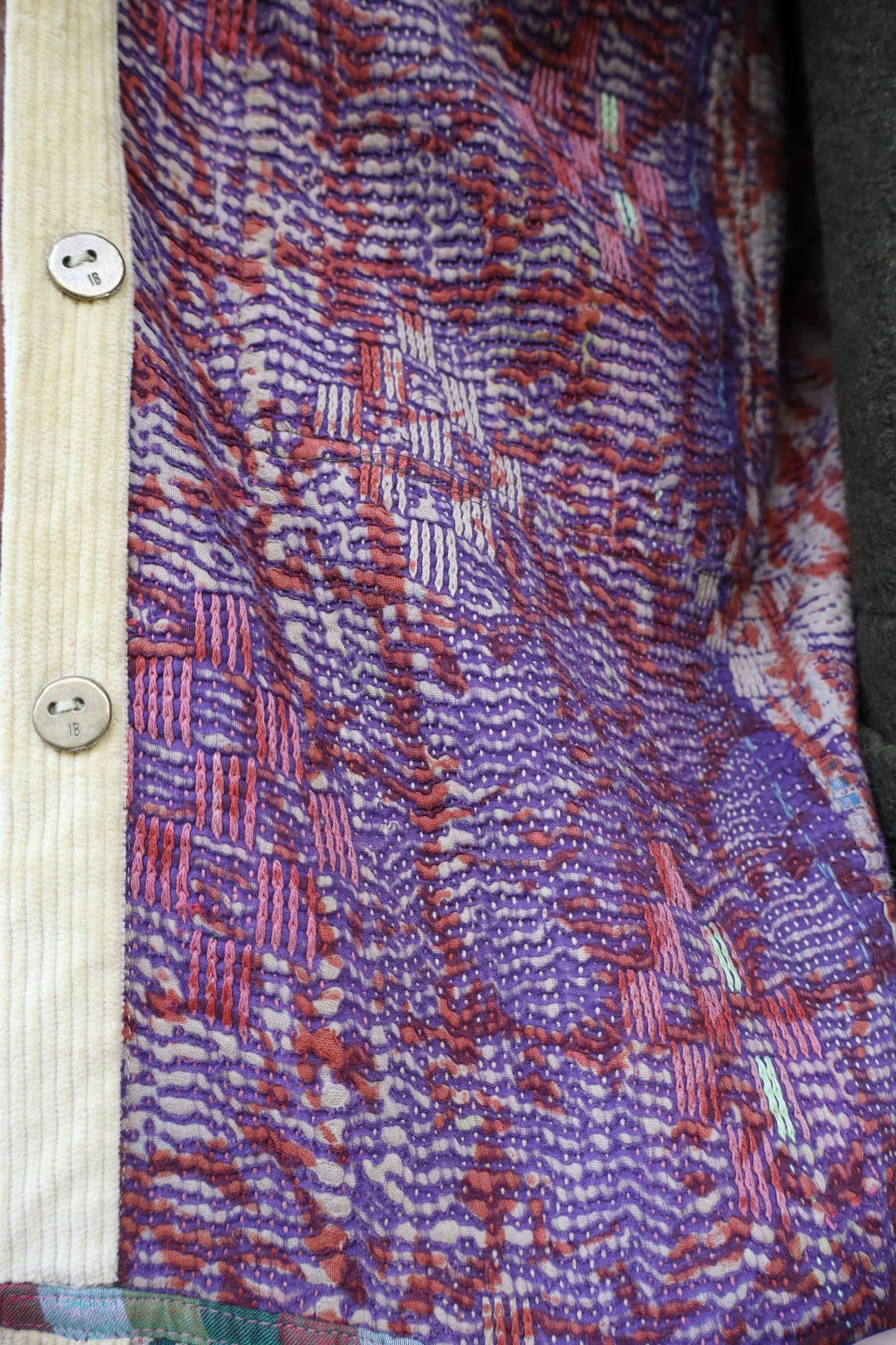 L'ÎLE BLEUE - Veste Kantha Corduroy