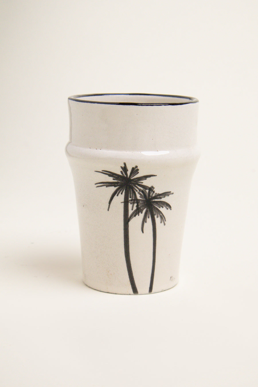THE BLUE ISLAND - Black Palm Tree Mug