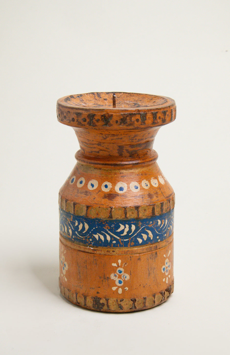 L'ÎLE BLEUE - Bougeoir Acacia Navy Orange