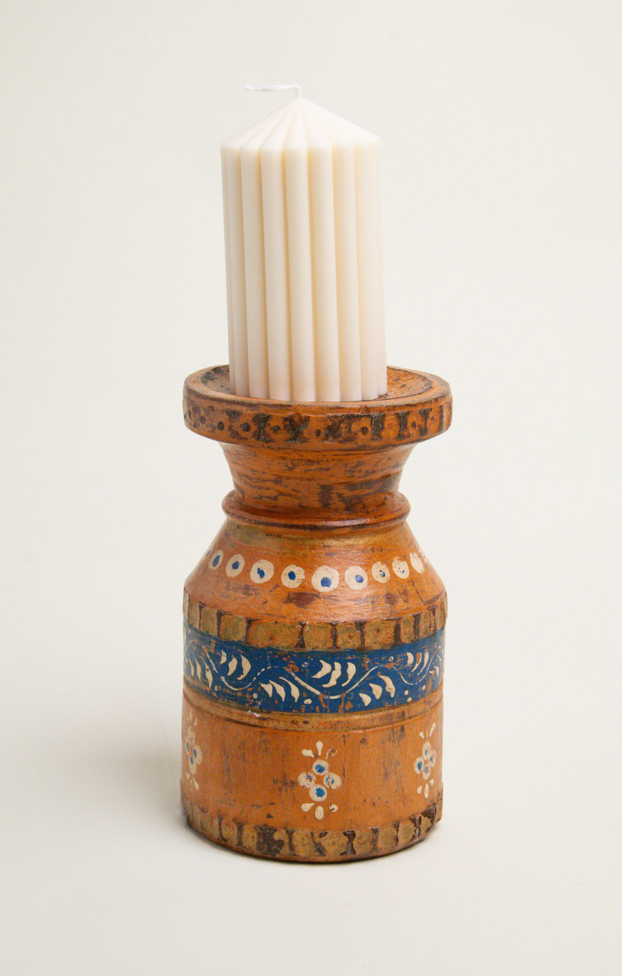 L'ÎLE BLEUE - Bougeoir Acacia Navy Orange