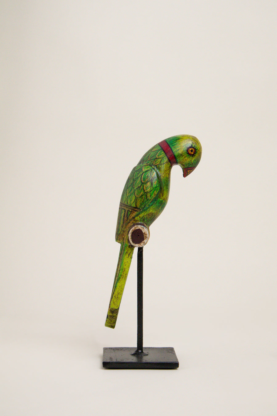 L'ÎLE BLEUE - Perroquet en Bois de Manguier Mini