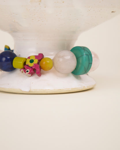 THE BLUE ISLAND - Ceramic Candle on a Stand