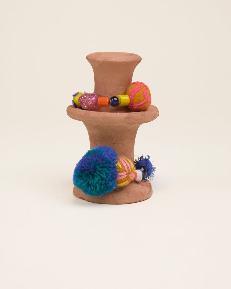 L'ÎLE BLEUE - Bougeoir Terre Cuite XS