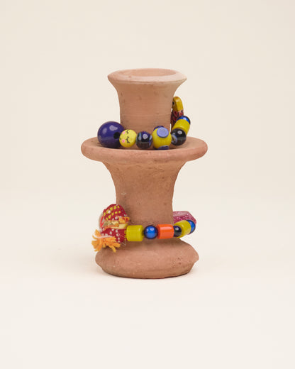 L'ÎLE BLEUE - Bougeoir Terre Cuite XS