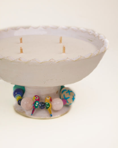 L'ÎLE BLEUE - Bougie Céramique Sur Pied