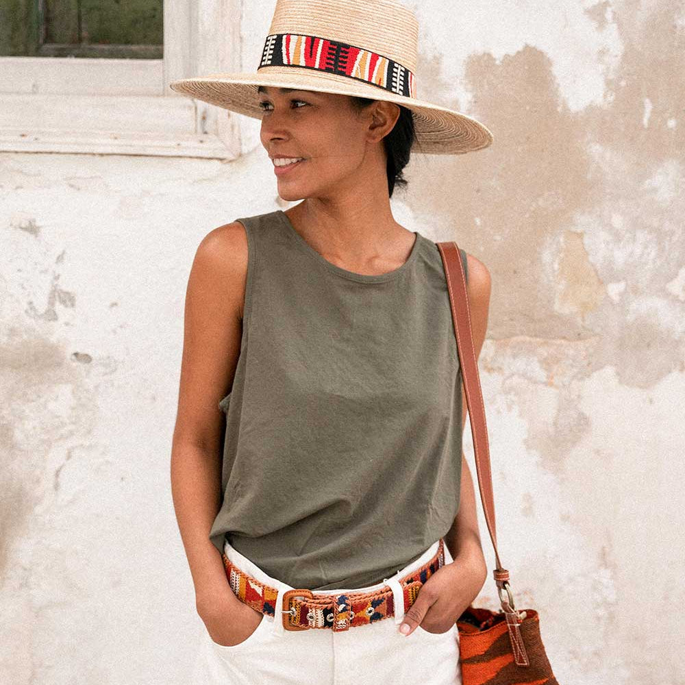 Ceinture tissée unisexe La Mansa Terre, troisième vue