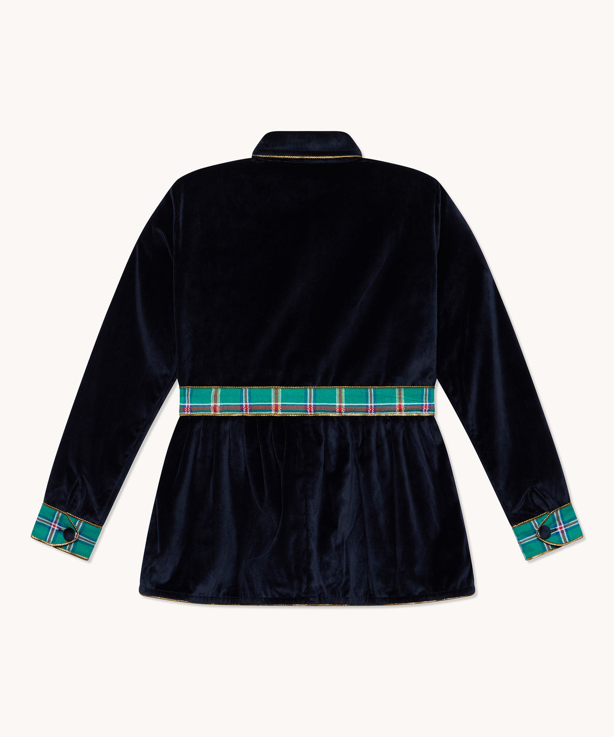 Veste femme L'Île Bleue Laxmi en velours bleu marine, deuxième vue
