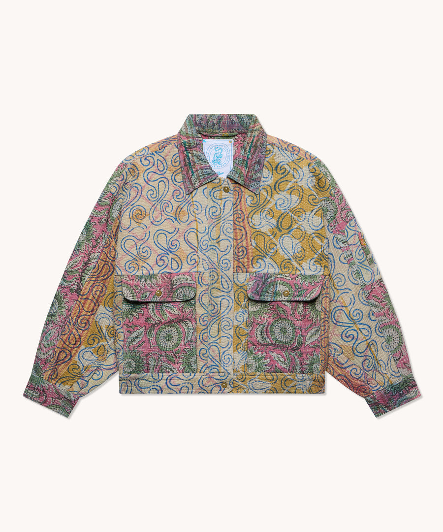 L'ÎLE BLEUE - BLOUSON JIM KANTHA BRODERIE SOLEIL