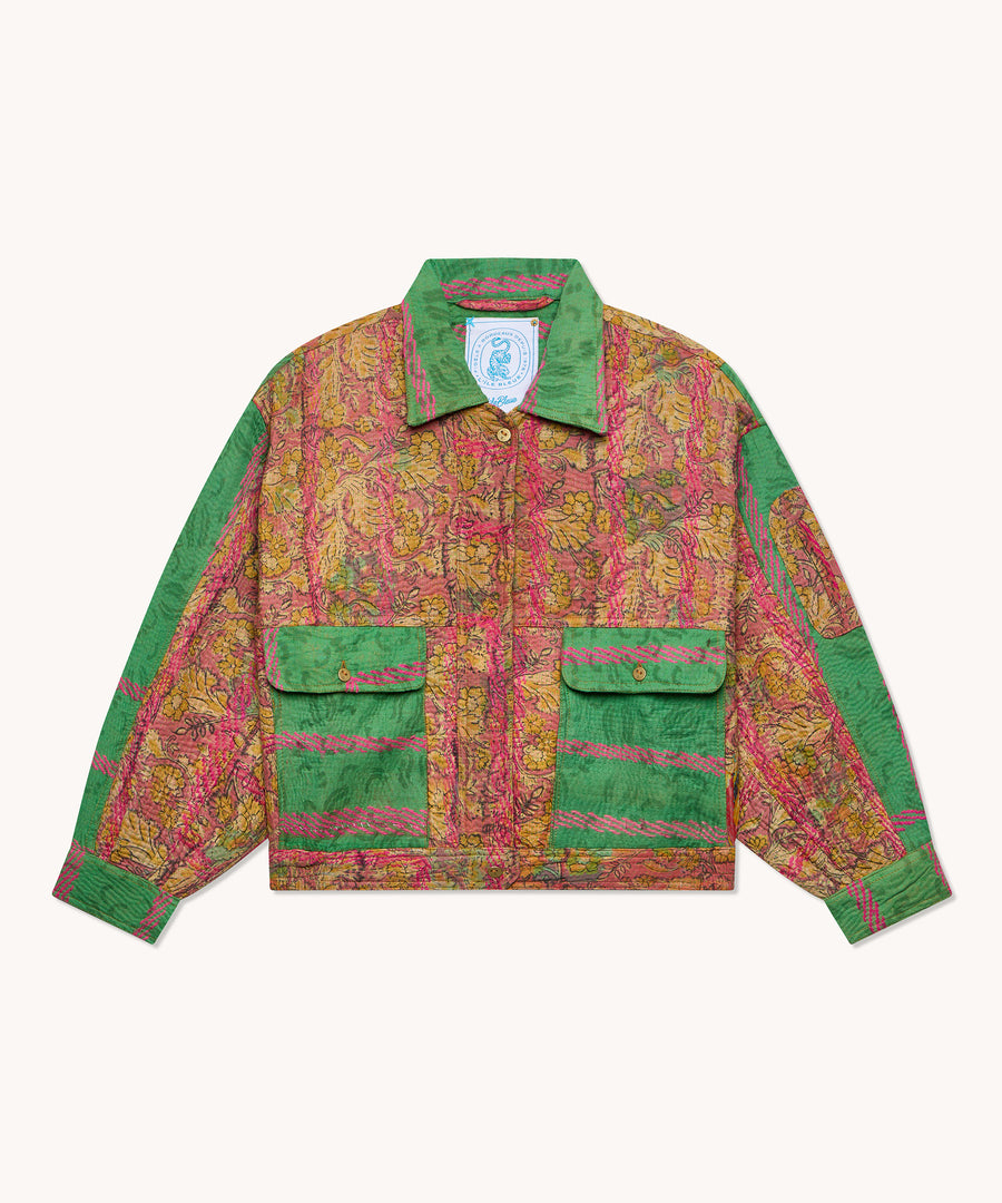 L'ÎLE BLEUE - BLOUSON JIM KANTHA BRODERIE SOLEIL