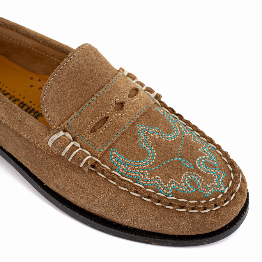 Mocassins femme Mexicana Joconde en daim tan, deuxième vue