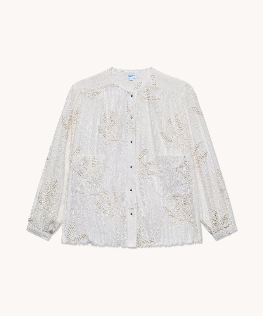 L'ÎLE BLEUE - BLOUSE KAMINI POUR FEMME À DÉTAILS