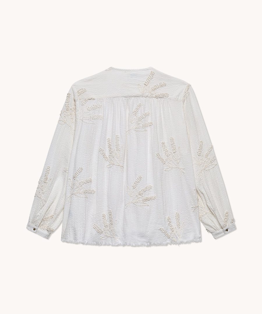 L'ÎLE BLEUE - BLOUSE KAMINI POUR FEMME À DÉTAILS