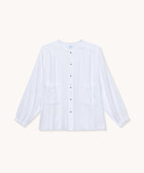 L'ÎLE BLEUE - KAMINI MINI BUBBLE BLOUSE WHITE
