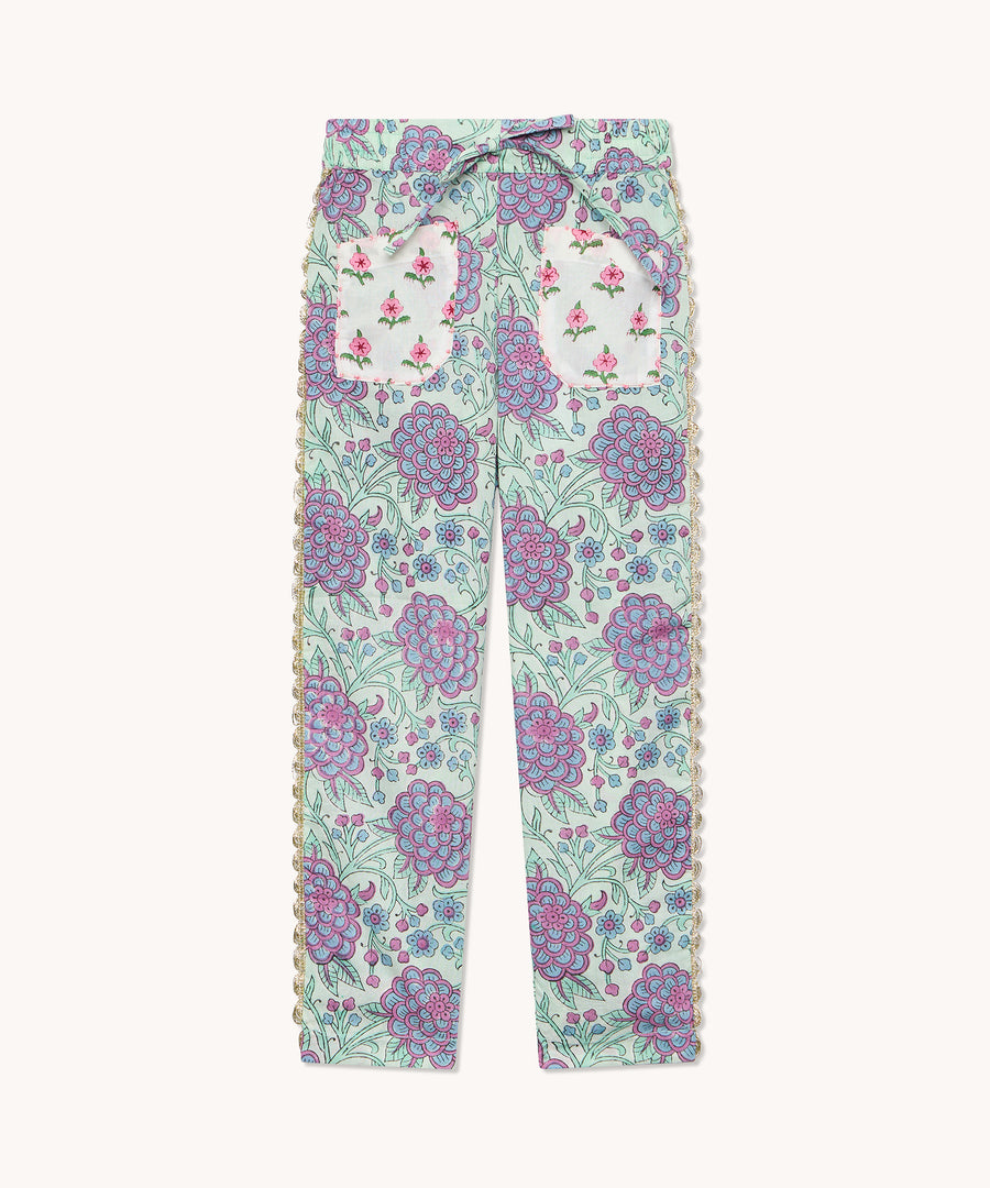 L'ÎLE BLEUE - Boubou Fille Bali Mint Flowers