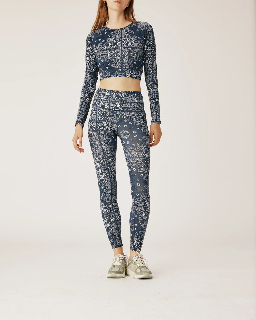 ARIZONA LOVE - Legging aux motifs bandana bleu navy