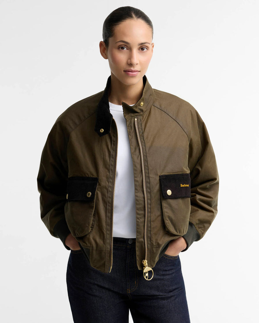 Veste cirée Barbour Ivybridge Ancient femme vue de face