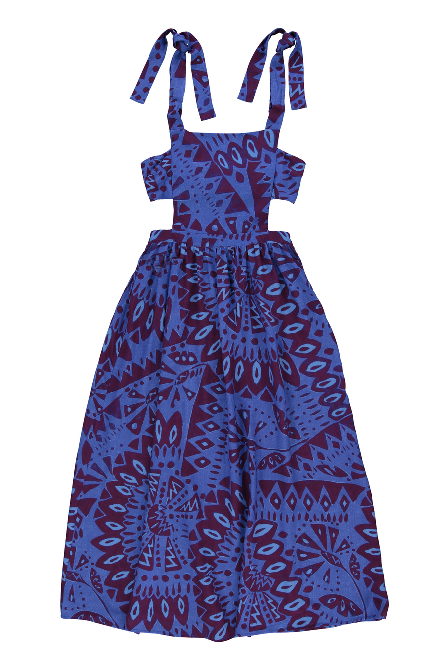 SISTERS DEPARTMENT - Robe Longue Bleu & Bordeaux