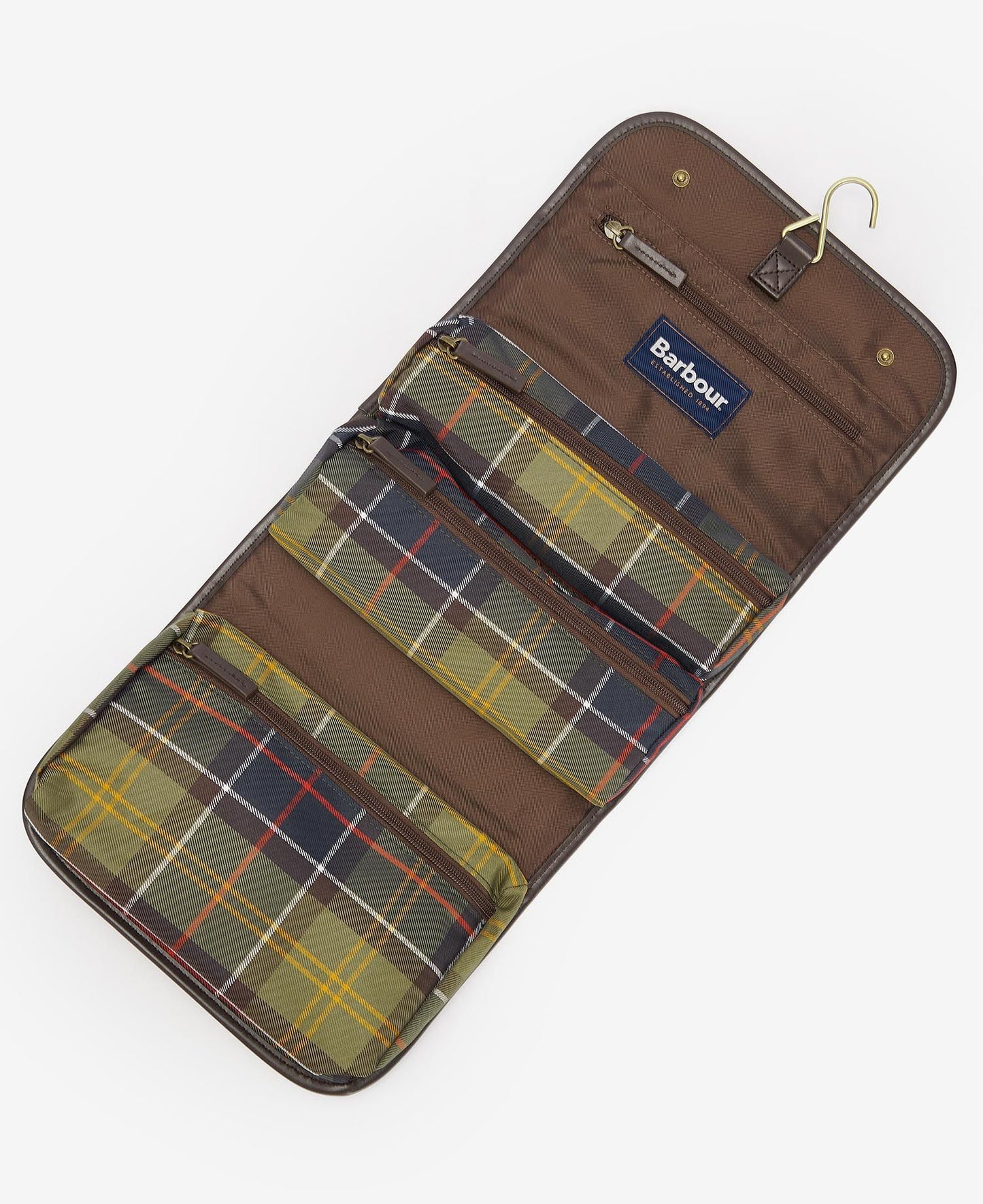 BARBOUR - Trousse de Toilette Tartan à susprendre