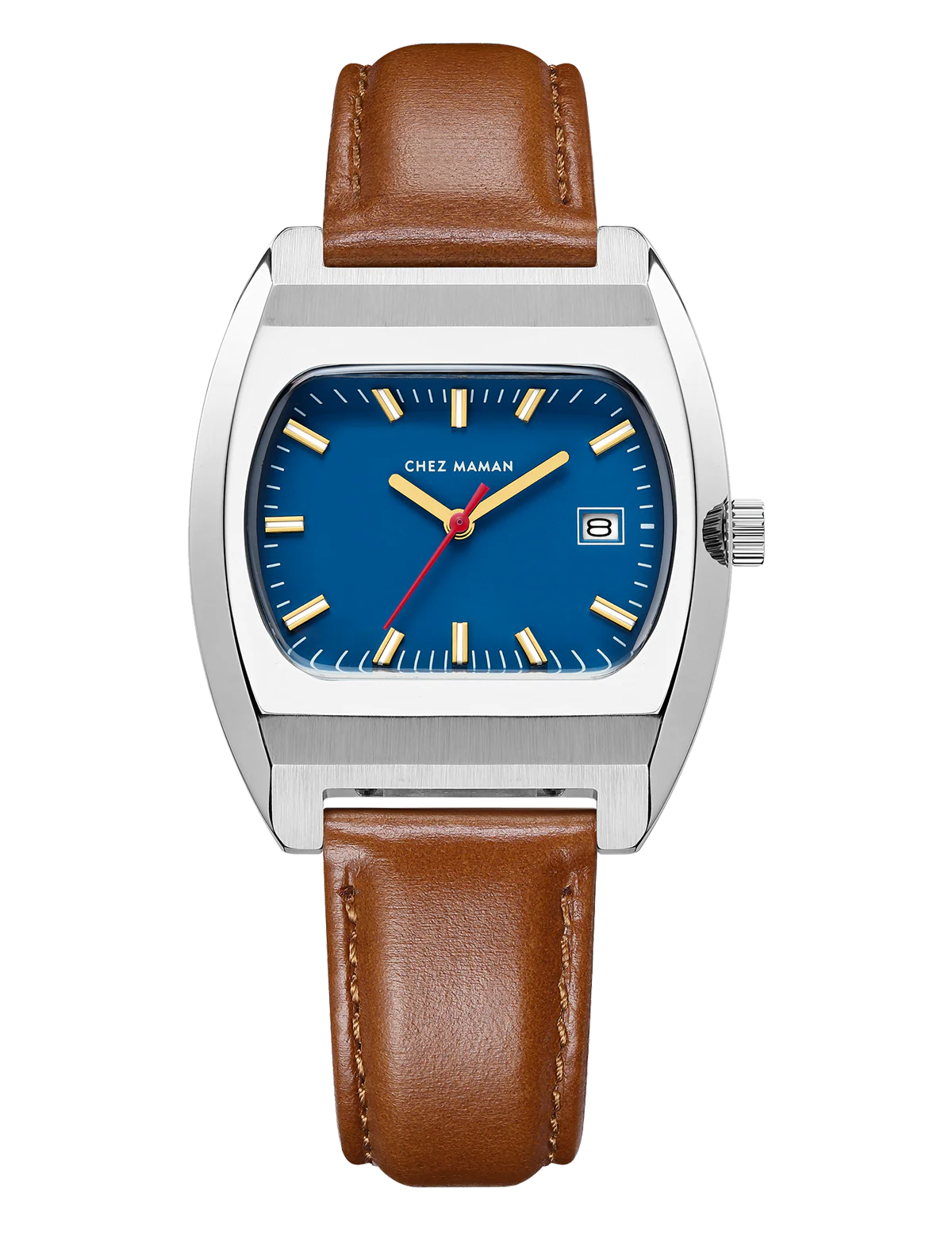 CHEZ MAMAN - MONTRE MAGNUM EN CUIR DENIM BLUE