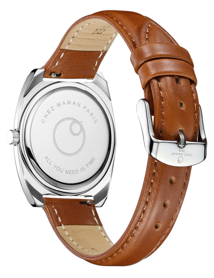 CHEZ MAMAN - MONTRE MAGNUM EN CUIR DENIM BLUE