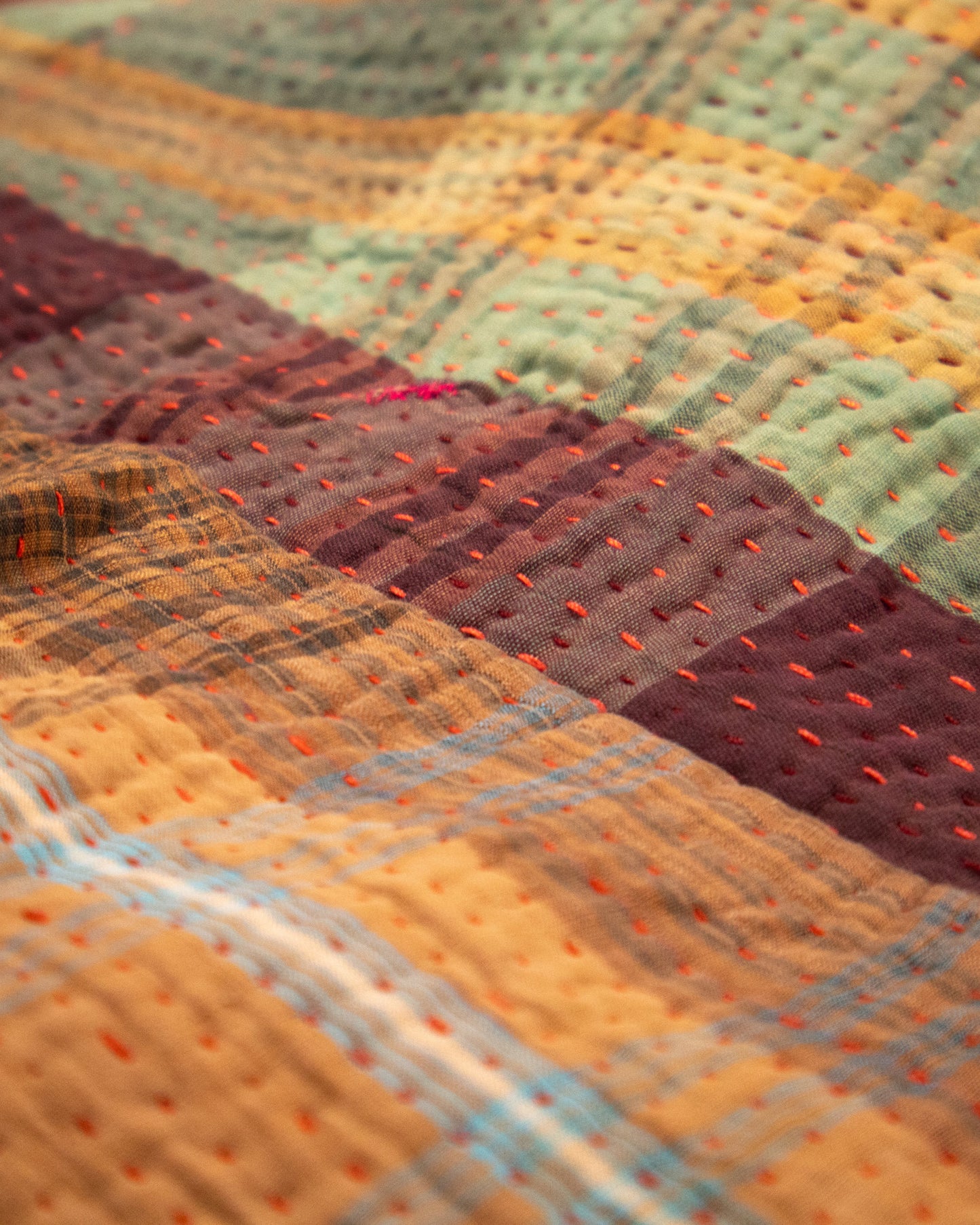 L’ÎLE BLEUE - HOODY FOURRÉ LÉOPARD EN KANTHA COULEUR 21